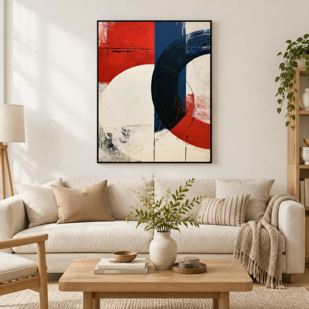 P070 | Quiet Geometry – Textured Abstract Wall Art