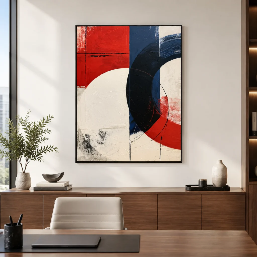 P070 | Quiet Geometry – Textured Abstract Wall Art