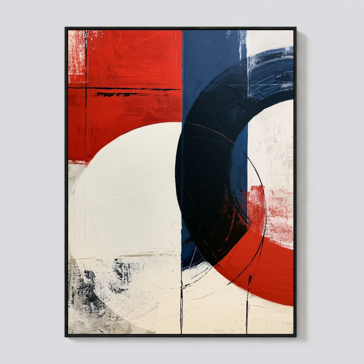 P070 | Quiet Geometry – Textured Abstract Wall Art