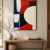 red-across-white-modern-abstract-wall-art-display-03 P069 | Red Across White – Modern Abstract Wall Art
