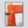 red-crossing-orange-abstract-wall-art-T-3x4-black-frame-wall P052 | Red Crossing – Orange Abstract Wall Art