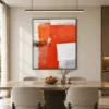 red-crossing-orange-abstract-wall-art-dining-room-1 P052 | Red Crossing – Orange Abstract Wall Art