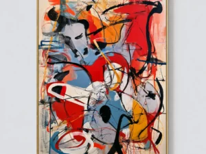 P048 | Red Impulse – Red Abstract Wall Art