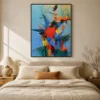 red-kite-blue-abstract-wall-art-bedroom-1 P036 | Red Kite – Blue Abstract Wall Art