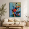 red-kite-blue-abstract-wall-art-living-room-1 P036 | Red Kite – Blue Abstract Wall Art