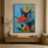 red-pennant-blue-abstract-wall-art-entryway-1 P037 | Red Pennant – Blue Abstract Wall Art