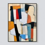 P045 | The Navy Slab – Geometric Abstract Wall Art