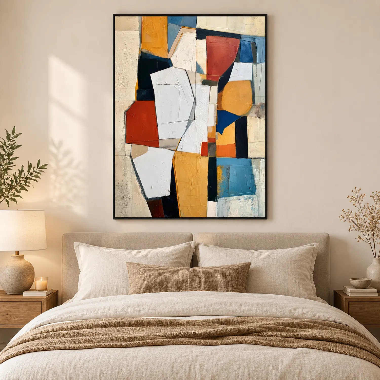 the-pale-shard-geometric-abstract-wall-art-bedroom-1 P040 | The Pale Shard – Geometric Abstract Wall Art