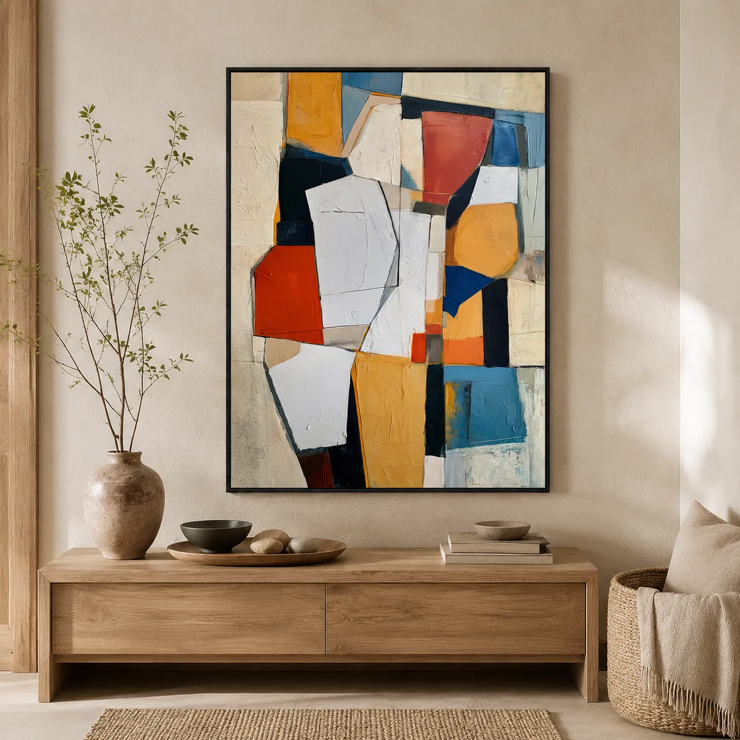 the-pale-shard-geometric-abstract-wall-art-entryway-1 P040 | The Pale Shard – Geometric Abstract Wall Art