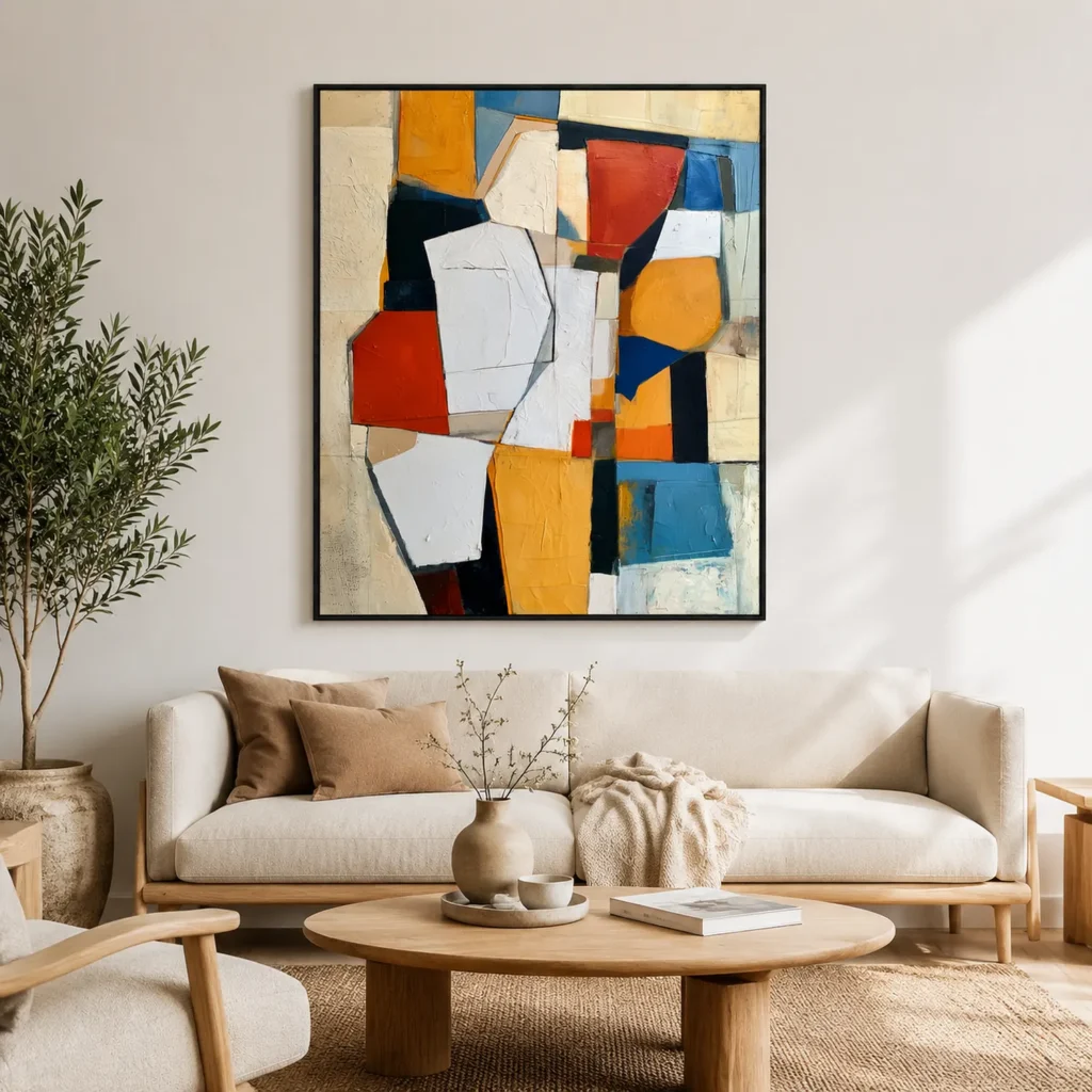 P040 | The Pale Shard – Geometric Abstract Wall Art