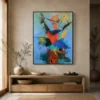 the-red-spire-blue-abstract-wall-art-entryway-1 P038 | The Red Spire – Blue Abstract Wall Art