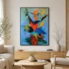 the-red-spire-blue-abstract-wall-art-living-room-1 P038 | The Red Spire – Blue Abstract Wall Art