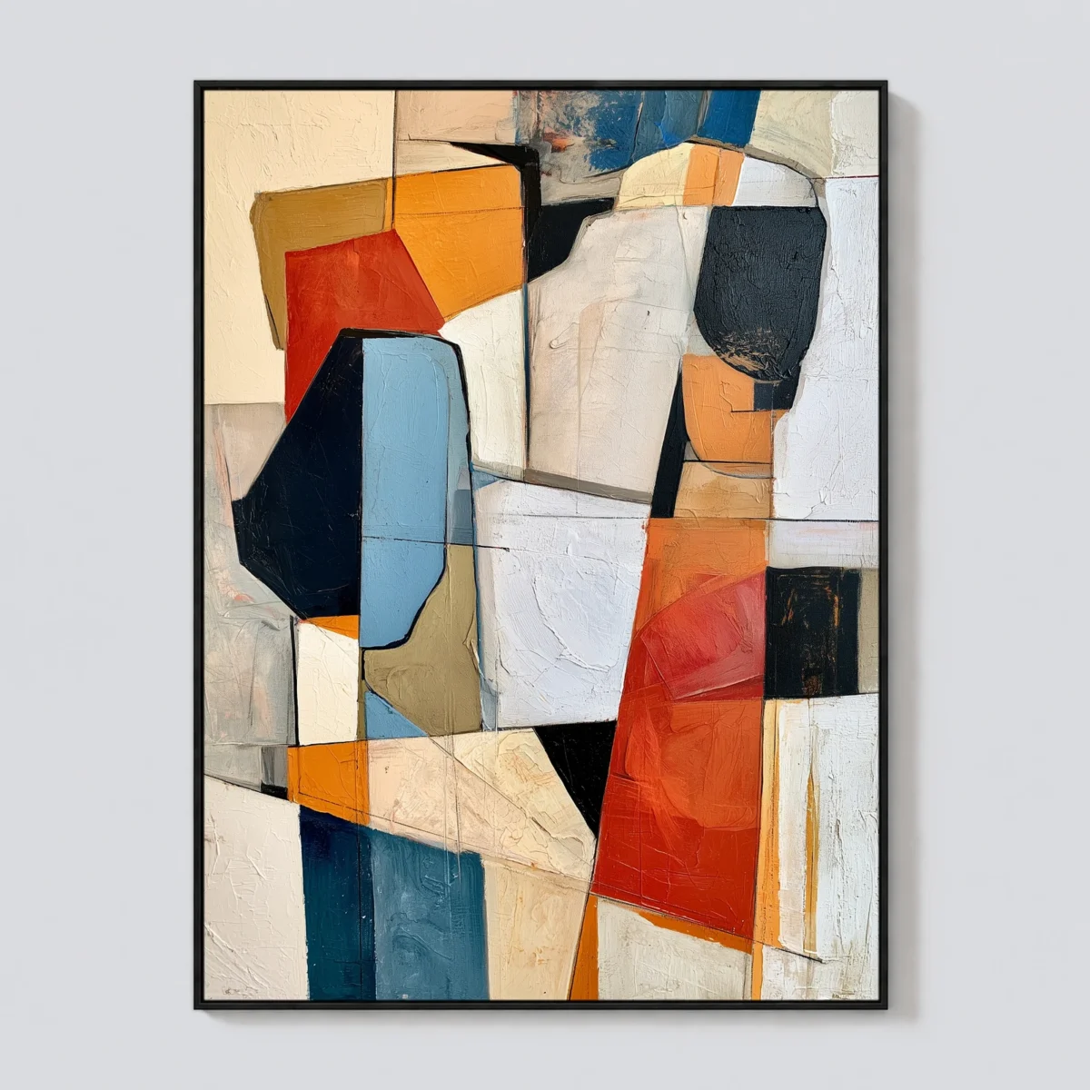 P046 | The Rust Panel – Geometric Abstract Wall Art