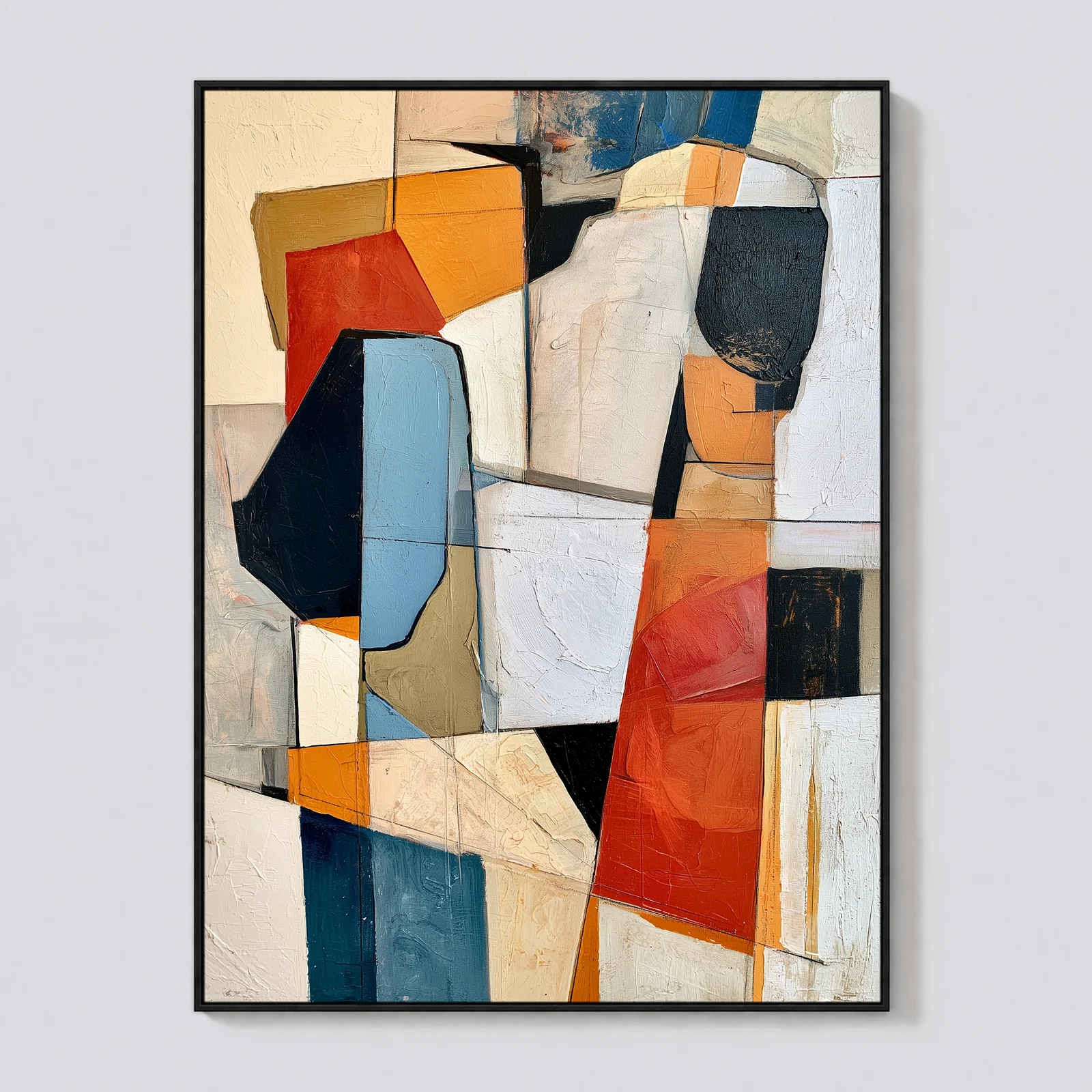 P046 | The Rust Panel – Geometric Abstract Wall Art