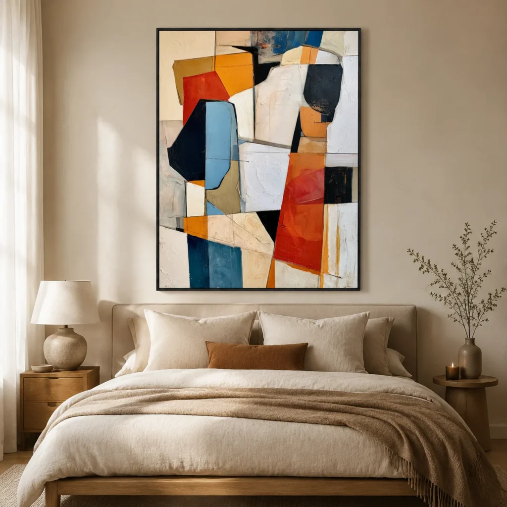 P046 | The Rust Panel – Geometric Abstract Wall Art