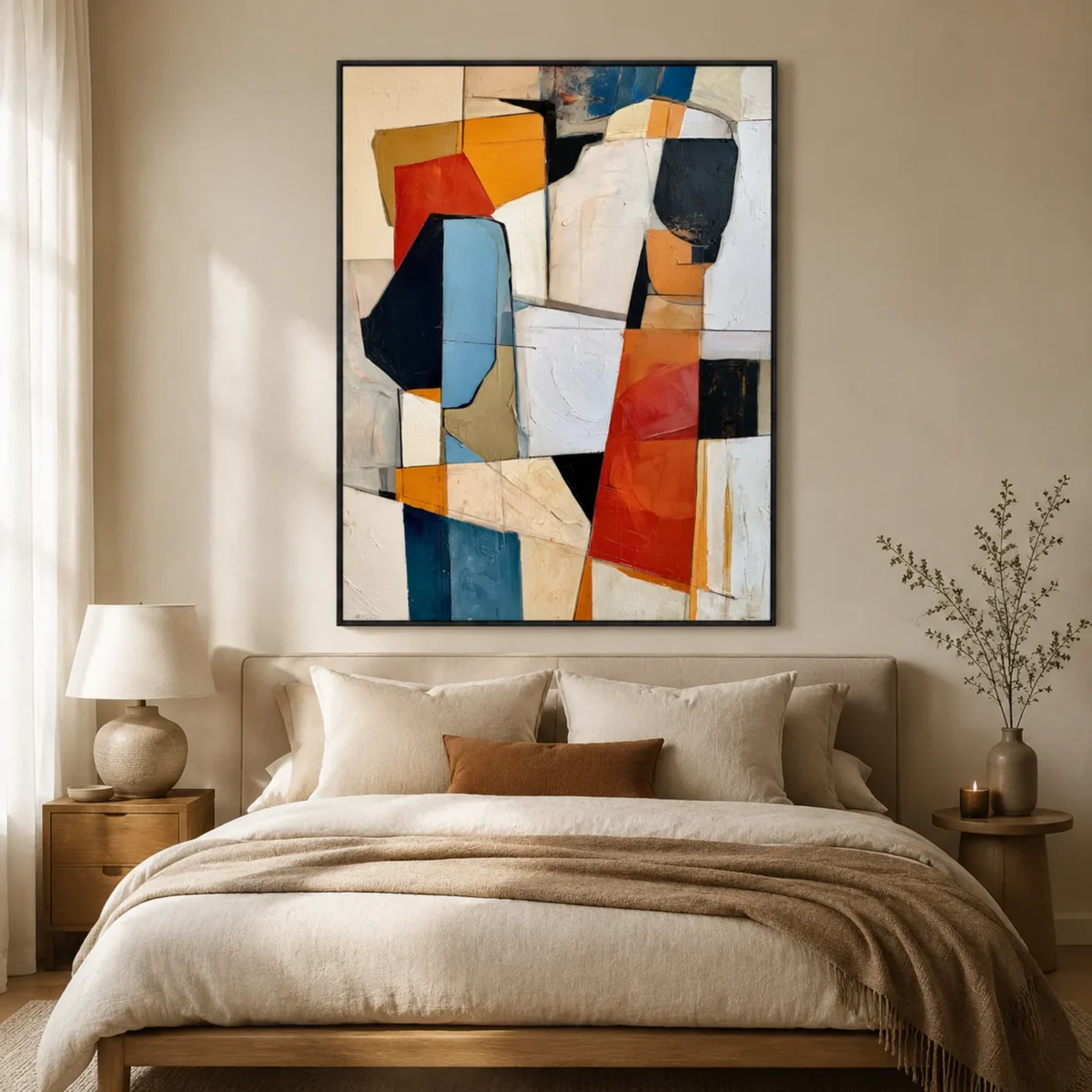 P046 | The Rust Panel – Geometric Abstract Wall Art
