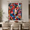 the-sitters-colorful-abstract-wall-art-dining-room-1 P030 | The Sitters – Colorful Abstract Wall Art