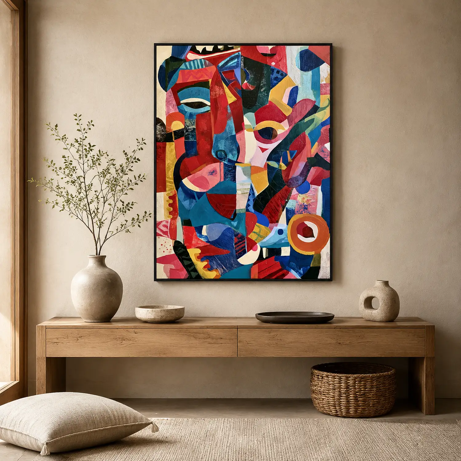 the-sitters-colorful-abstract-wall-art-entryway-1 P030 | The Sitters – Colorful Abstract Wall Art