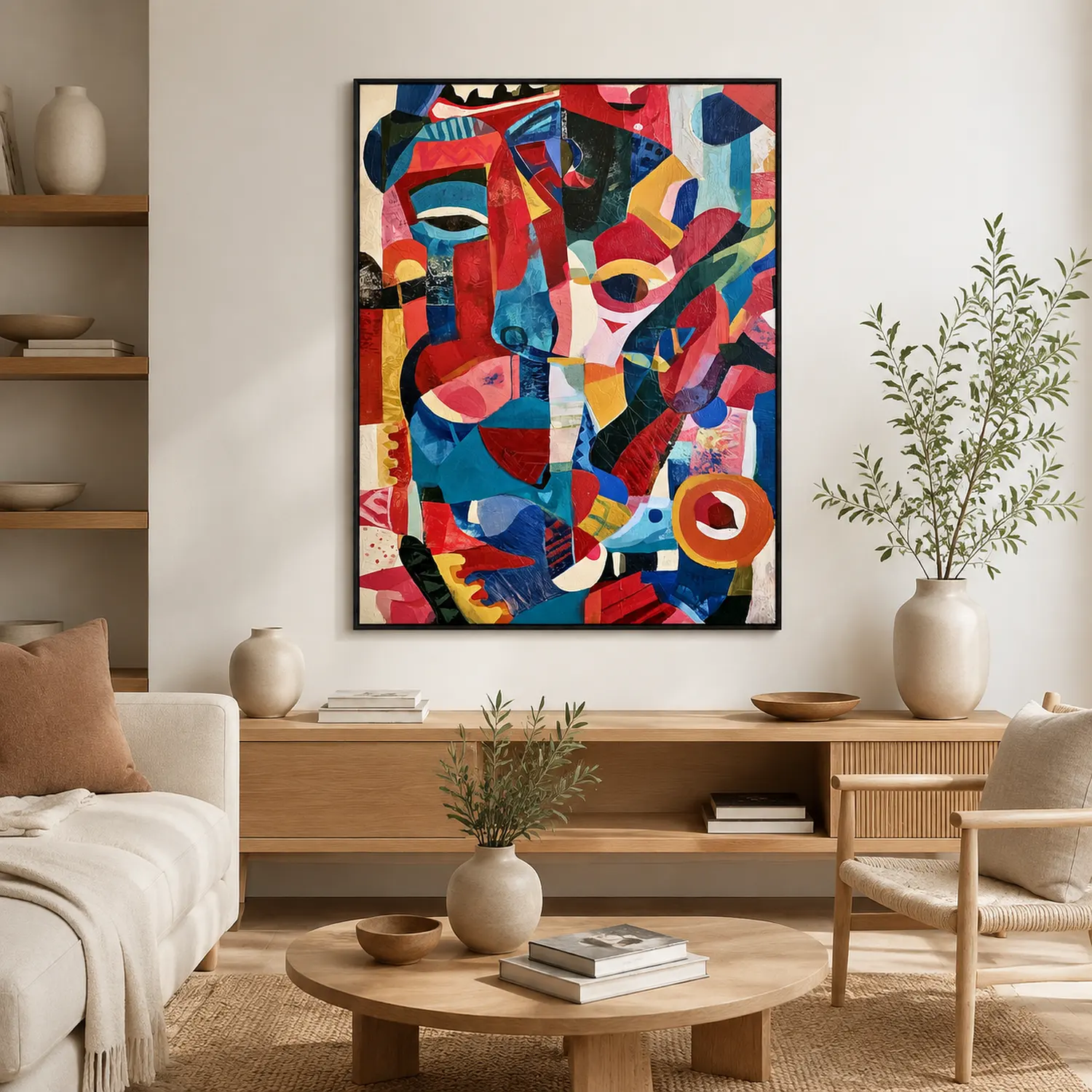 the-sitters-colorful-abstract-wall-art-living-room-1 P030 | The Sitters – Colorful Abstract Wall Art