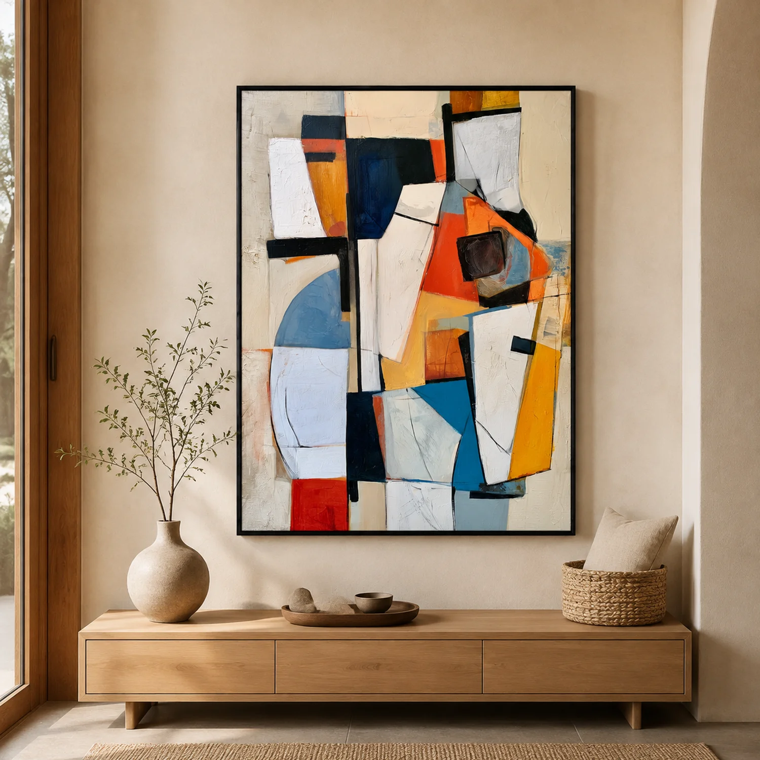 P044 | The Slate Disc – Geometric Abstract Wall Art