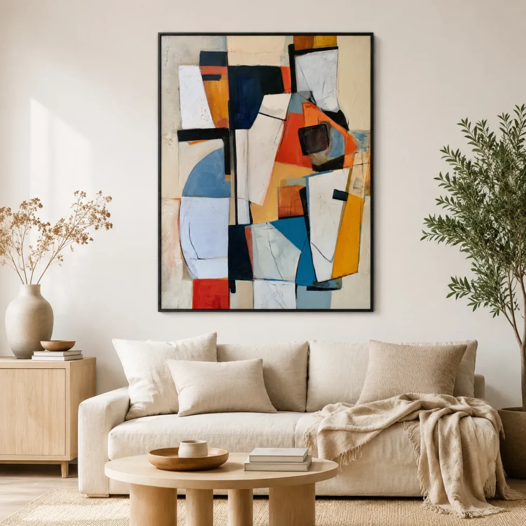 P044 | The Slate Disc – Geometric Abstract Wall Art