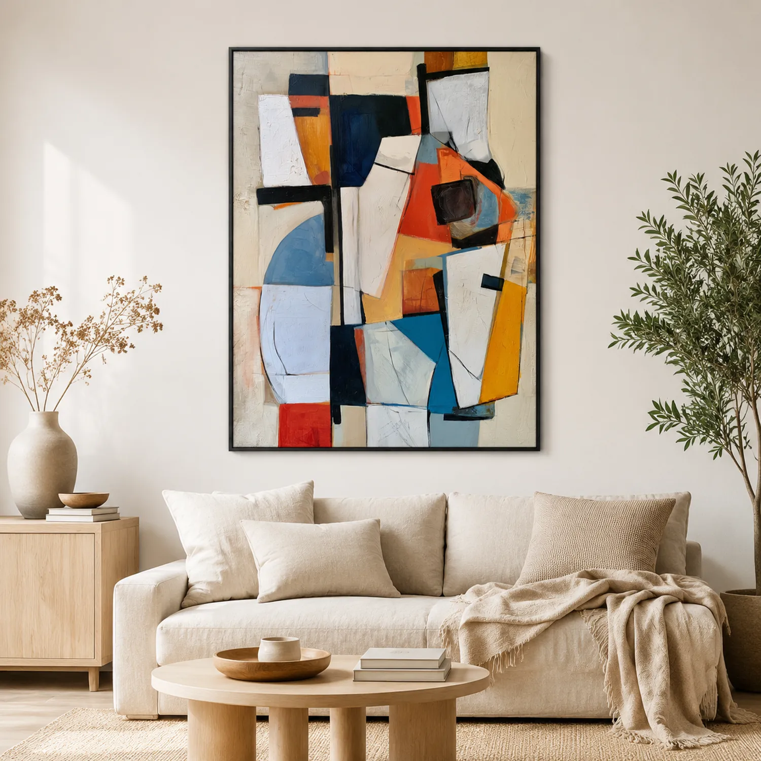 P044 | The Slate Disc – Geometric Abstract Wall Art