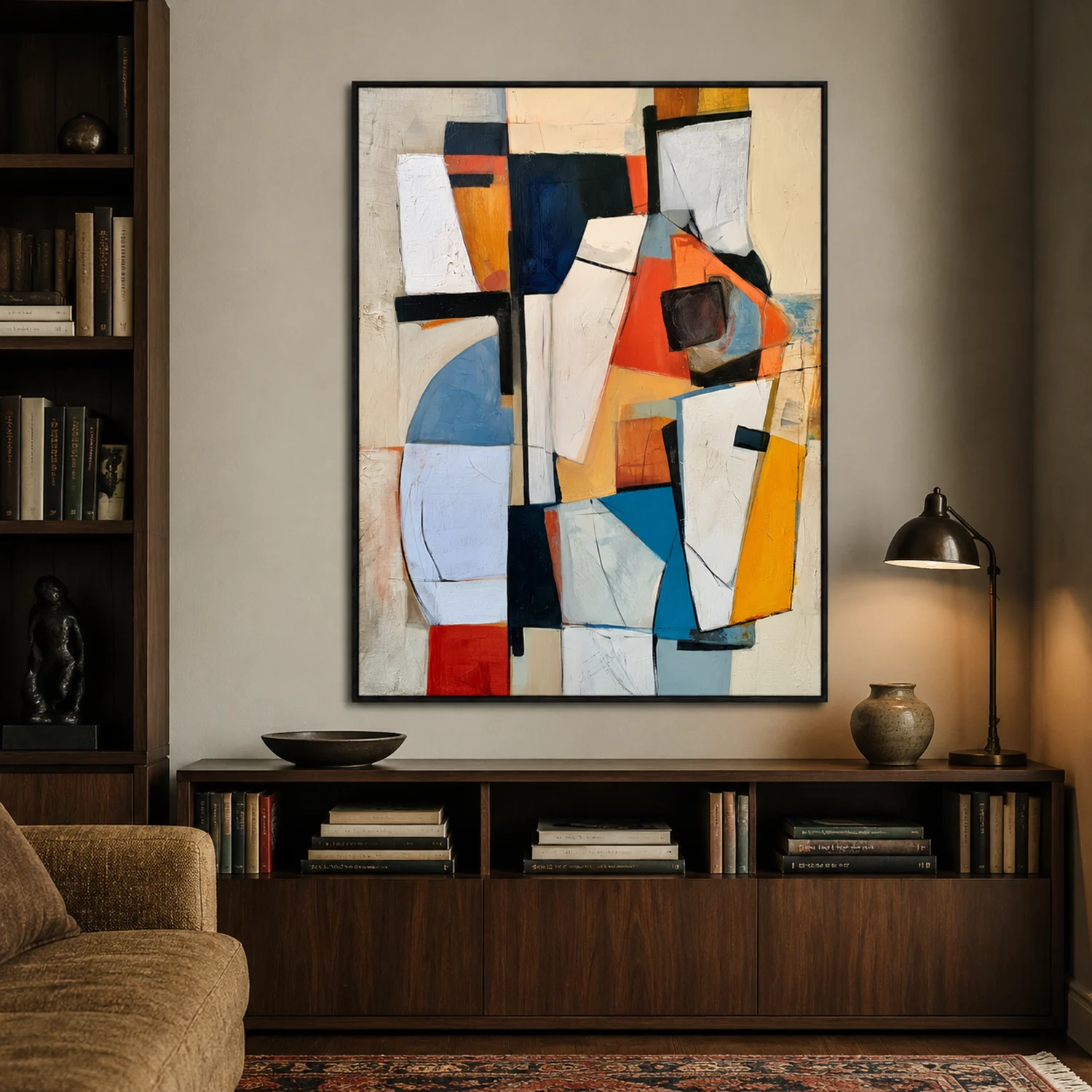 P044 | The Slate Disc – Geometric Abstract Wall Art