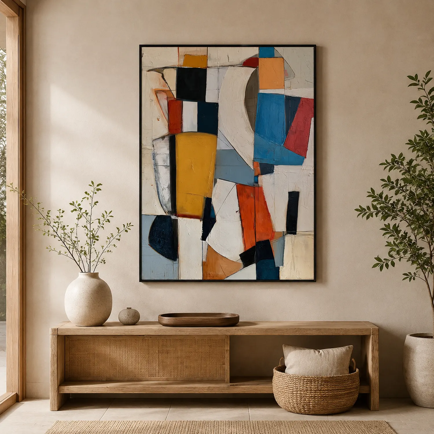 the-standing-stone-geometric-abstract-wall-art-entryway-1 P041 | The Standing Stone – Geometric Abstract Wall Art