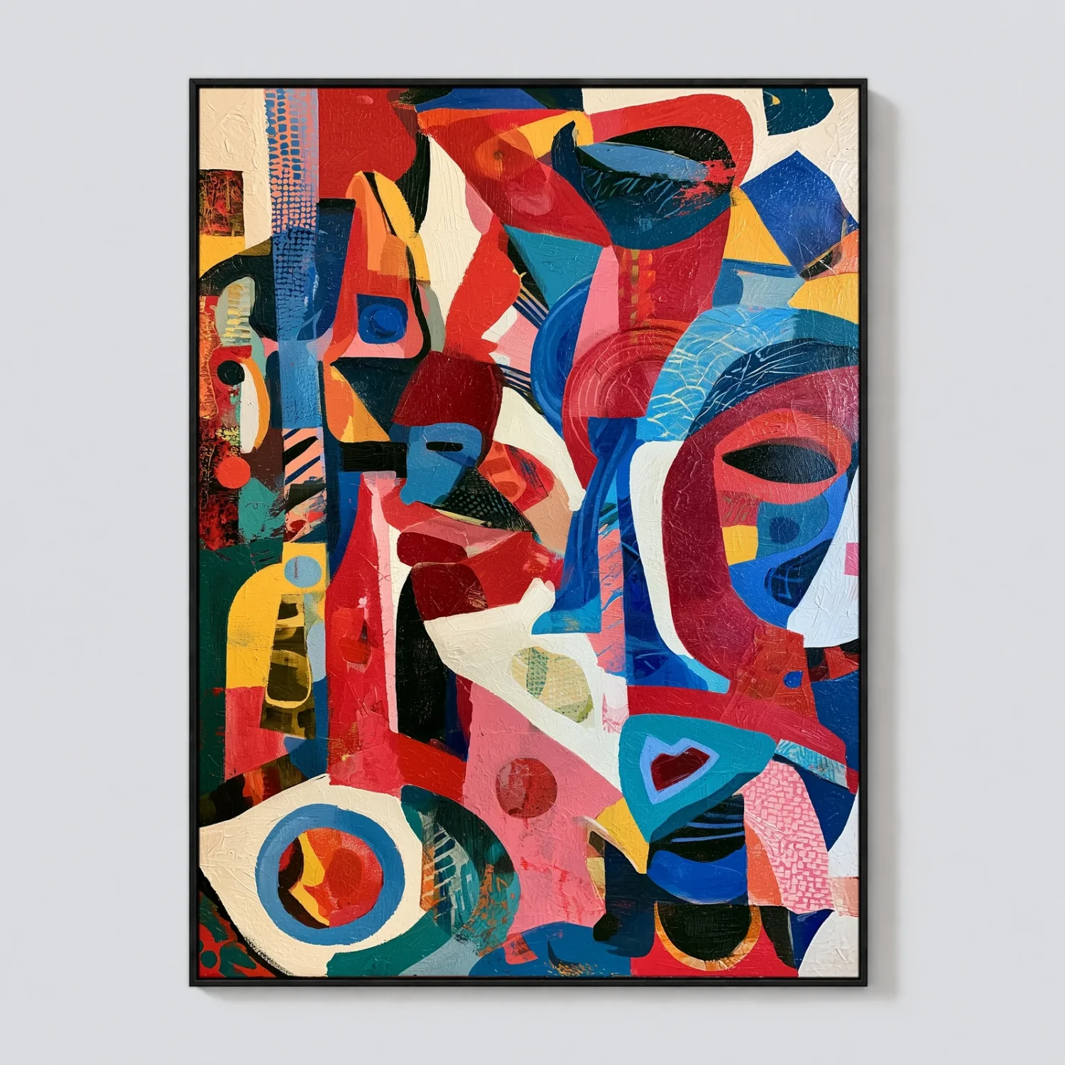 the-witness-colorful-abstract-wall-art-T-3x4-black-frame-pure-wall P033 | The Witness – Colorful Abstract Wall Art