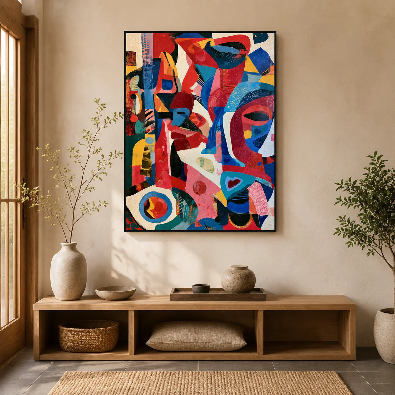 the-witness-colorful-abstract-wall-art-entryway-1 P033 | The Witness – Colorful Abstract Wall Art