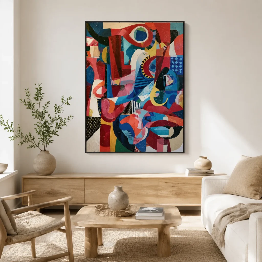 P028 | Totem – Colorful Abstract Wall Art