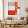vertical-ember-orange-abstract-wall-art-living-room-1 P054 | Vertical Ember – Orange Abstract Wall Art