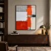 vertical-ember-orange-abstract-wall-art-office-1 P054 | Vertical Ember – Orange Abstract Wall Art