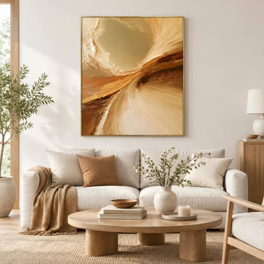 P081 | Warm Convergence – Earth Tone Wall Art