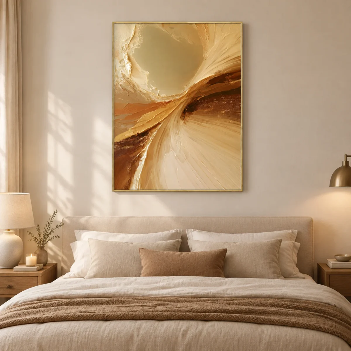 P081 | Warm Convergence – Earth Tone Wall Art
