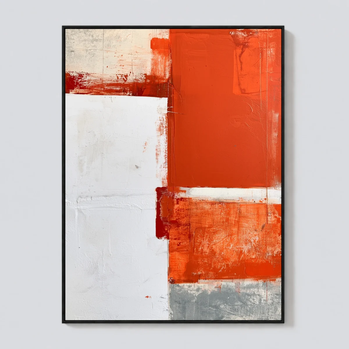 P059 | Warm Divide – Orange Abstract Wall Art