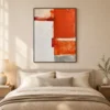 warm-divide-orange-abstract-wall-art-bedroom-1 P059 | Warm Divide – Orange Abstract Wall Art