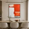 warm-divide-orange-abstract-wall-art-dining-room-1 P059 | Warm Divide – Orange Abstract Wall Art