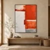 warm-divide-orange-abstract-wall-art-entryway-1 P059 | Warm Divide – Orange Abstract Wall Art