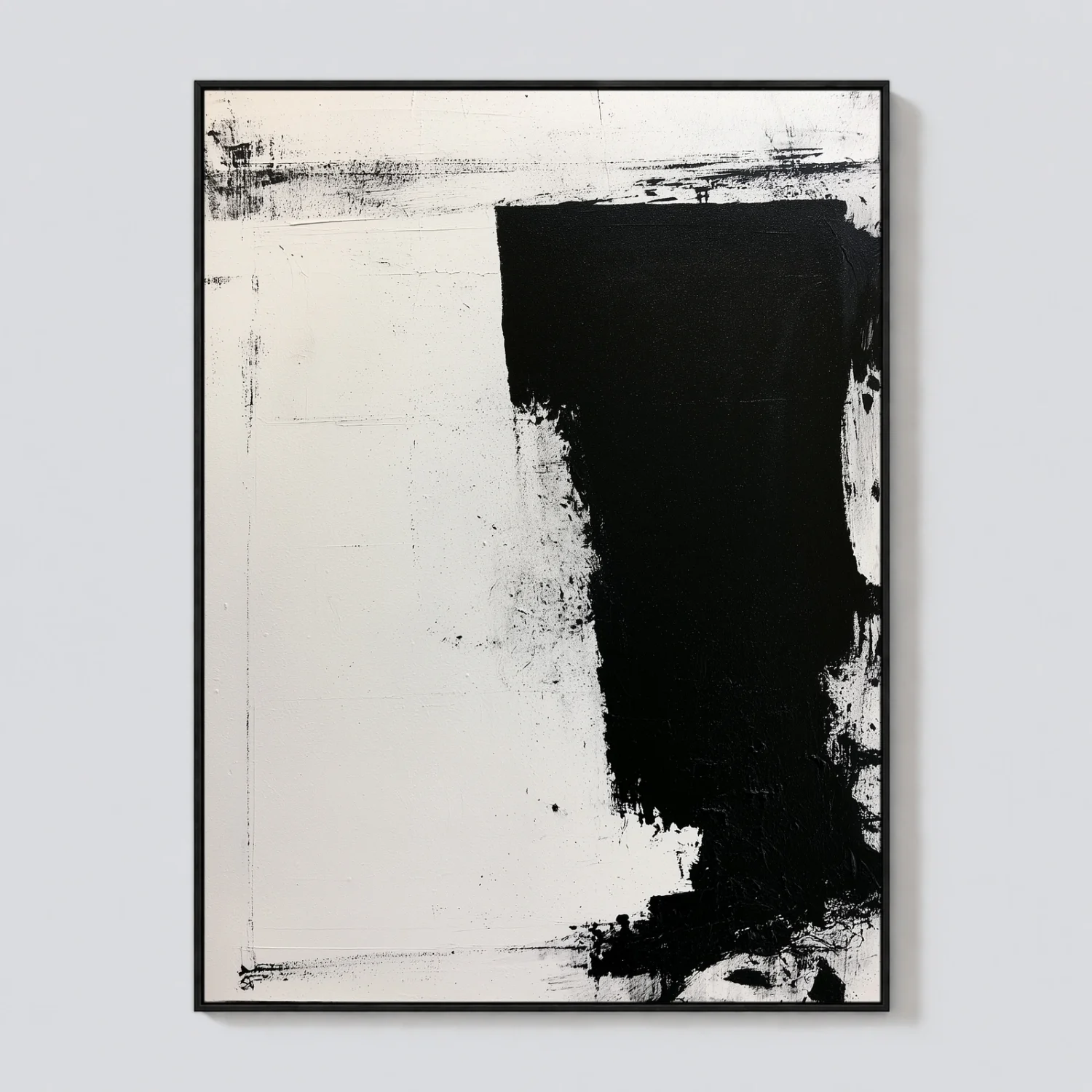 weight-of-absence-black-abstract-wall-art-weight-of-absence-black-abstract-wall-art-T-3x4-black-frame-wall P071 | The Weight of Absence – Black Abstract Wall Art