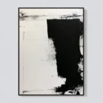 P071 | The Weight of Absence – Black Abstract Wall Art