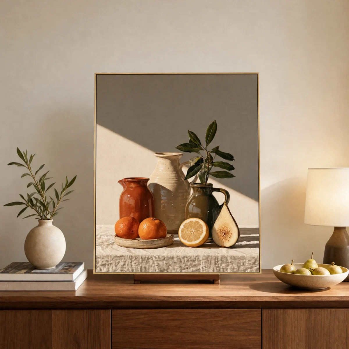 P097 | A Diagonal of Light – Still Life Oil Painting