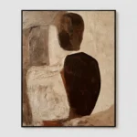 P088 | A Narrow Gap – Neutral Abstract Wall Art