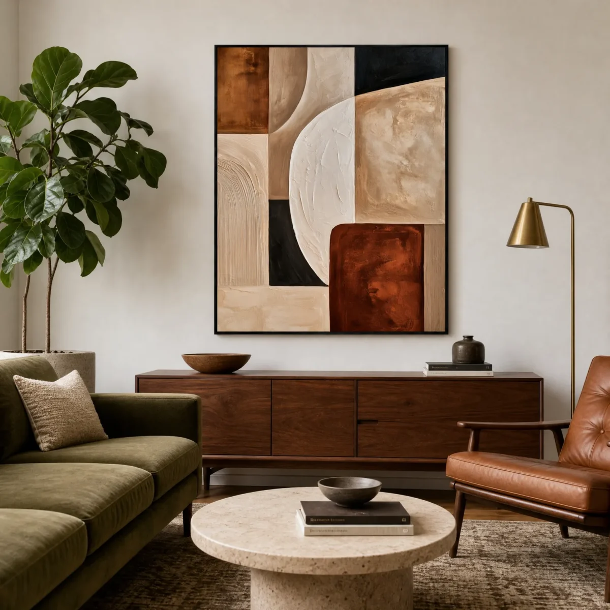 P094 | Between Dark Fields – Textured Abstract Painting