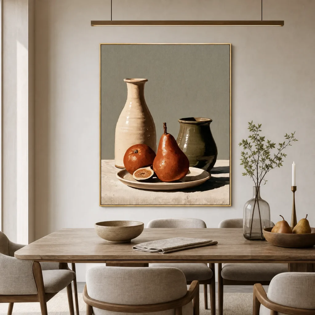 P100 | Between Two Vessels – Fruit Oil Painting