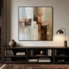 broken-facade-neutral-abstract-painting-display-02 S061 | Broken Facade – Neutral Abstract Painting