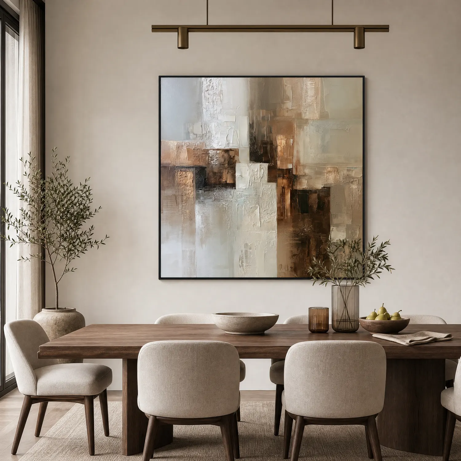 broken-facade-neutral-abstract-painting-display-03 S061 | Broken Facade – Neutral Abstract Painting
