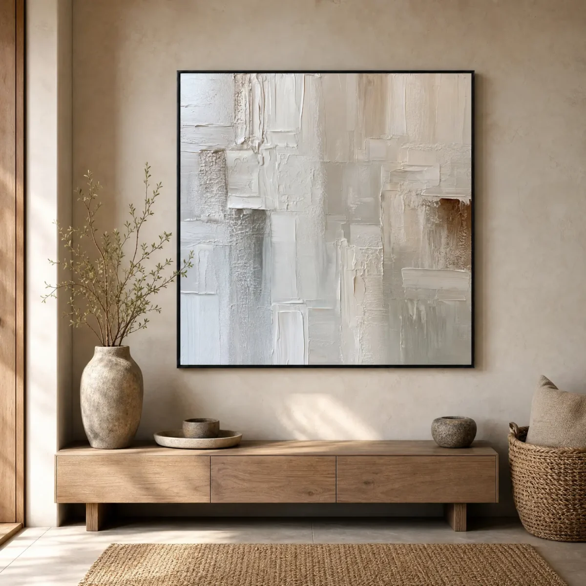 S071 | Brown Anchor – Textured Abstract Wall Art