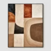brown-inset-geometric-wall-art-brown-inset-geometric-wall-art-T-4x5-black-frame-wall P093 | Brown Inset – Geometric Wall Art
