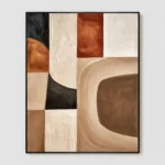 P093 | Brown Inset – Geometric Wall Art